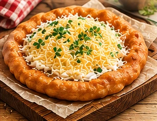 Illustrative serving of Lángos